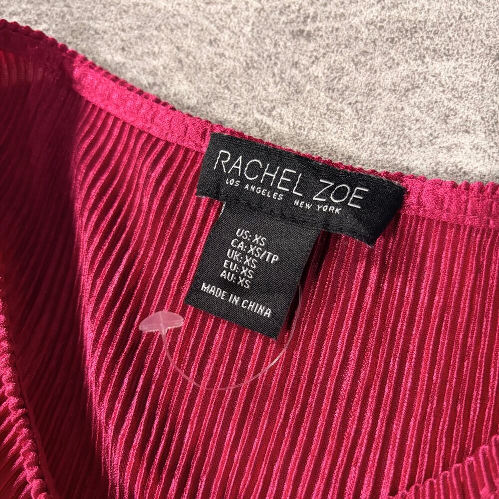 Pink Pleated Ribbed Tank Top - Picture 2 of 5
